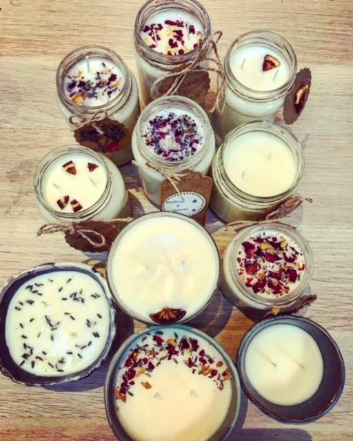 Eco-friendly candle-making and pressed flower card workshop